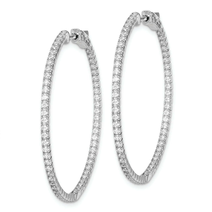 Sterling Shimmer Earrings Sterling Silver CZ Hoop Earrings
