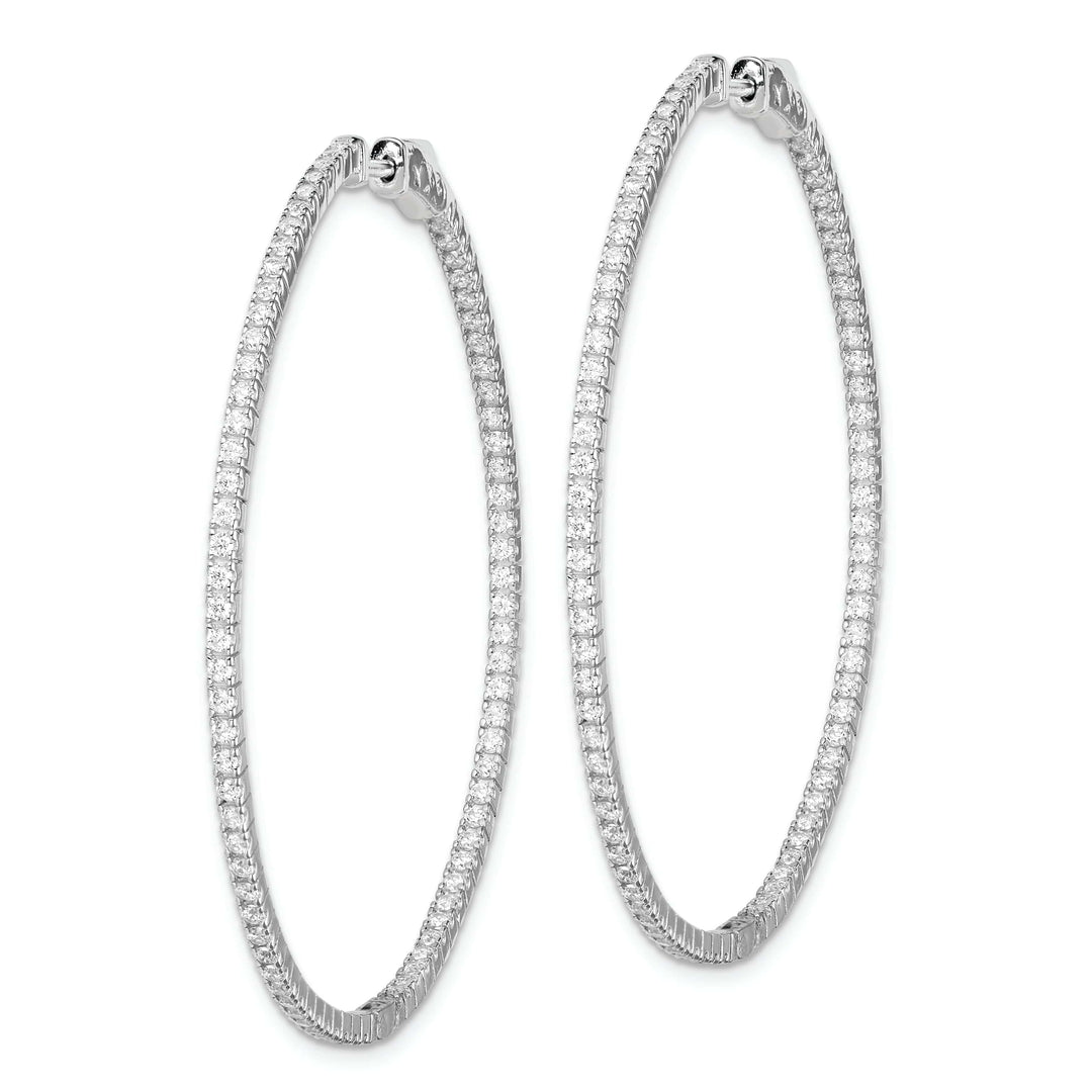 Sterling Shimmer Earrings Sterling Silver CZ Hoop Earrings