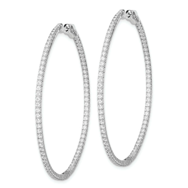 Sterling Shimmer Earrings Sterling Silver CZ Hoop Earrings
