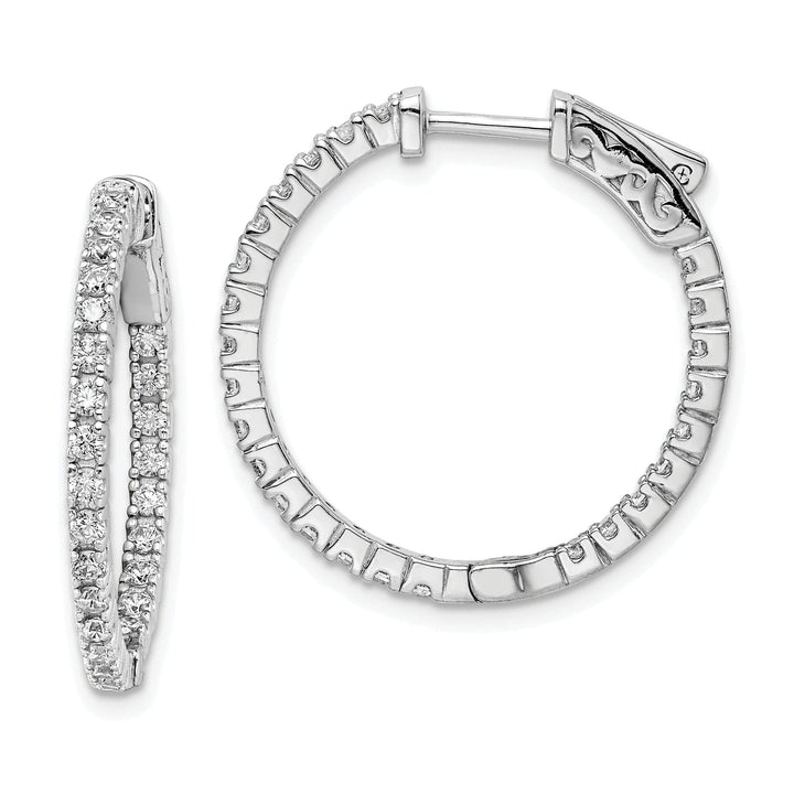 Sterling Shimmer Earrings Sterling Silver CZ Hoop Earrings