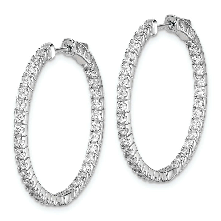 Sterling Shimmer Earrings Sterling Silver CZ Hoop Earrings