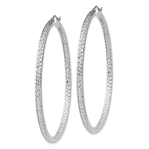 Lovely Rita's Earrings Sterling Silver D.C Hinged Hoop Earring 3mmx60mm