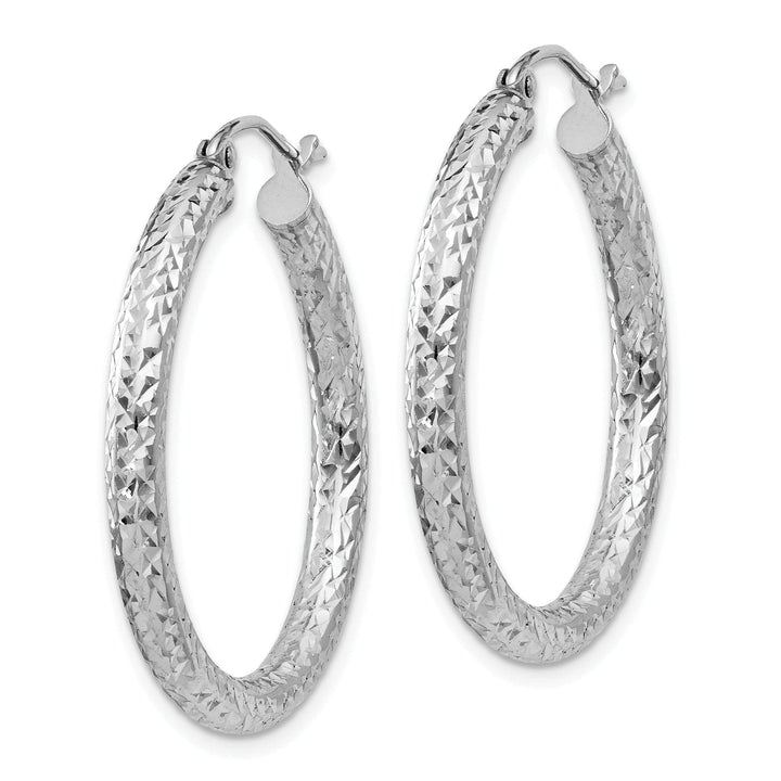 Lovely Rita's Earrings Sterling Silver D.C Hollow Hinged Hoop Earrings