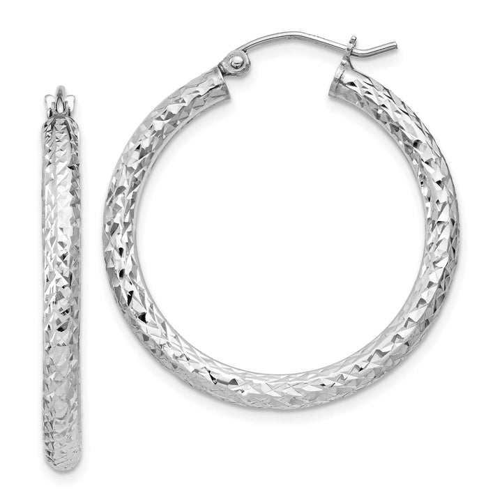 Lovely Rita's Earrings Sterling Silver D.C Hollow Hinged Hoop Earrings