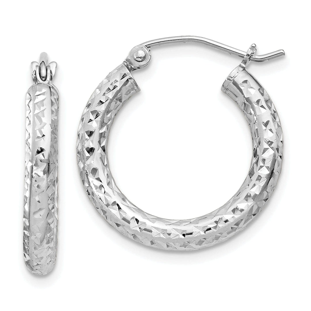 Lovely Rita's Earrings Sterling Silver D.C Hollow Hinged Hoop Earrings