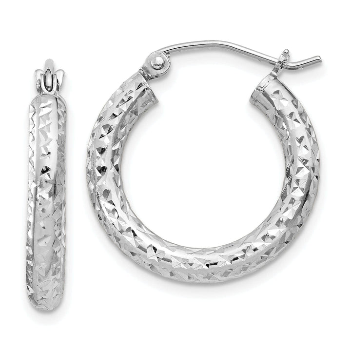 Lovely Rita's Earrings Sterling Silver D.C Hollow Hinged Hoop Earrings