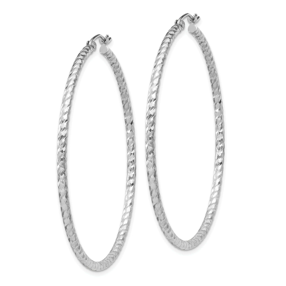 Lovely Rita's Earrings Sterling Silver D.C Hollow Hinged Hoop Earrings