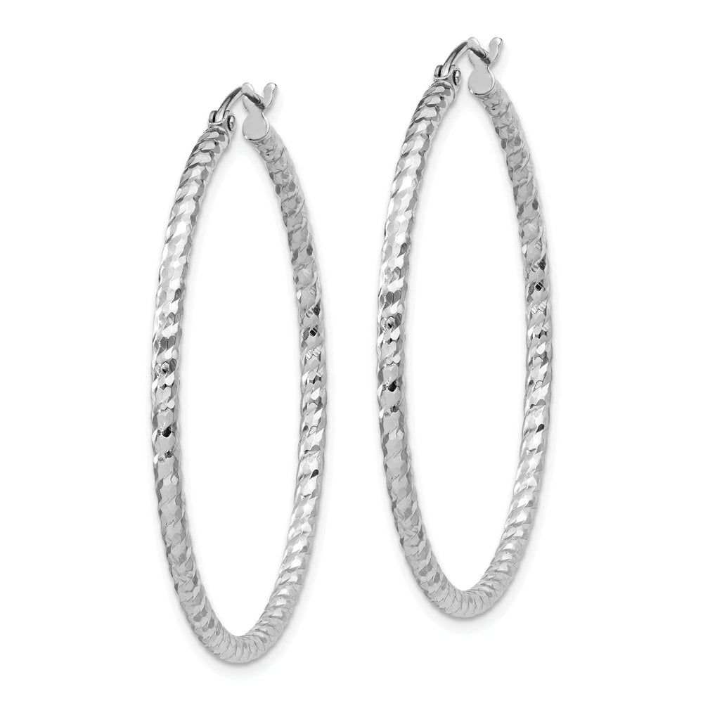 Lovely Rita's Earrings Sterling Silver D.C Hollow Hinged Hoop Earrings