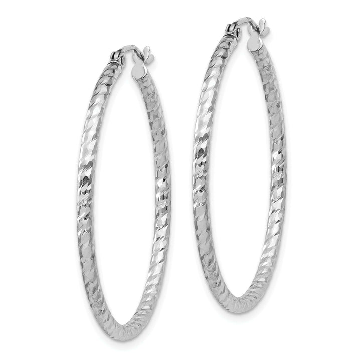 Lovely Rita's Earrings Sterling Silver D.C Hollow Hinged Hoop Earrings