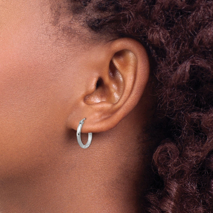 Lovely Rita's Earrings Sterling Silver D.C Hoop Hinged Earrings