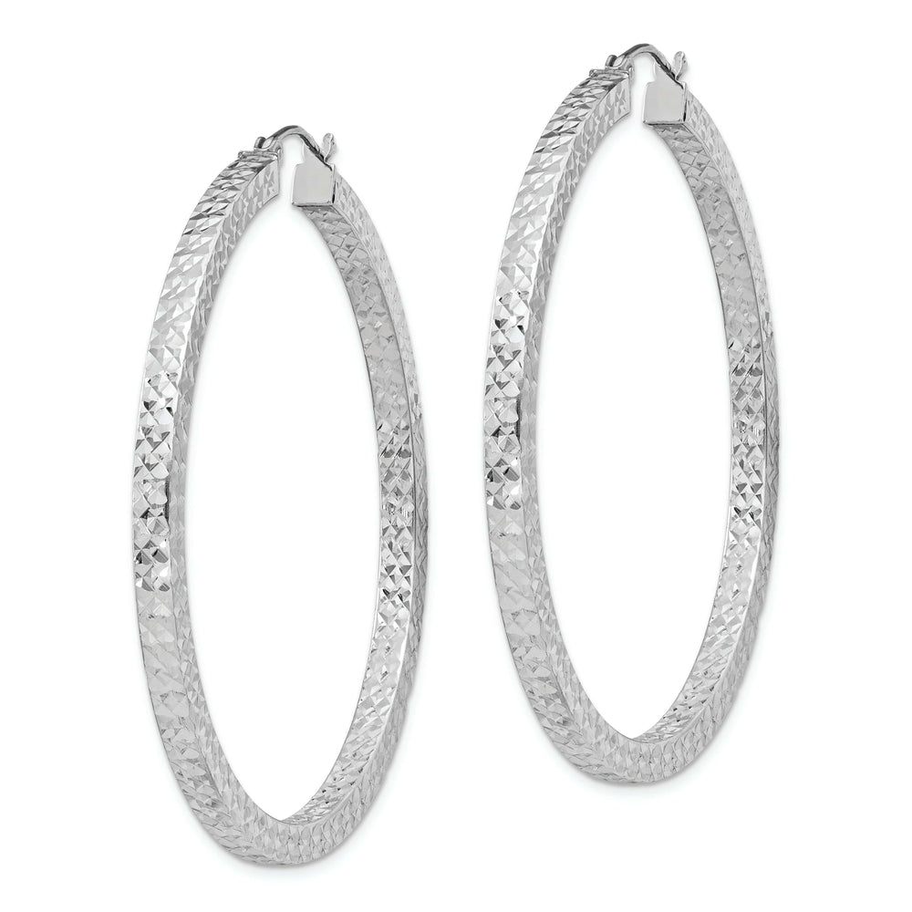 Lovely Rita's Earrings Sterling Silver D.C Square Tube Hoop Earrings