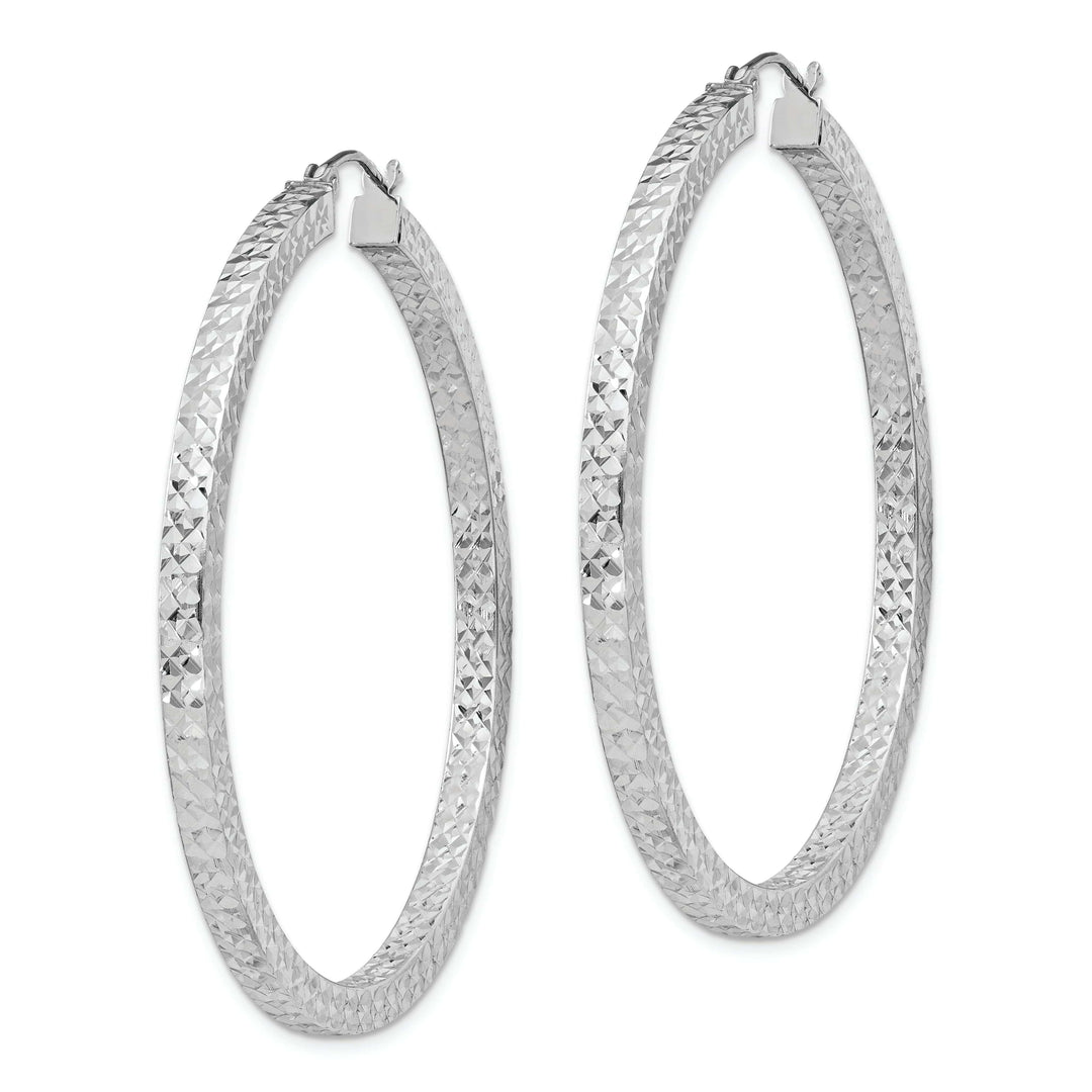 Lovely Rita's Earrings Sterling Silver D.C Square Tube Hoop Earrings