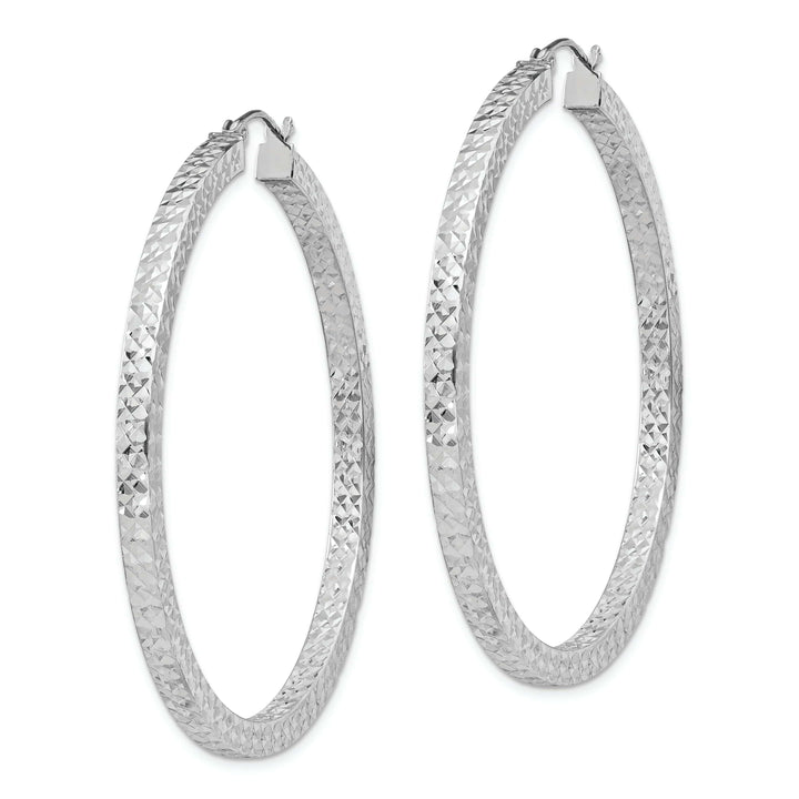 Lovely Rita's Earrings Sterling Silver D.C Square Tube Hoop Earrings