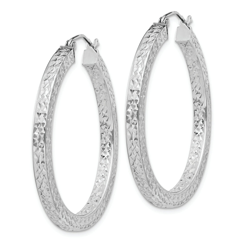 Lovely Rita's Earrings Sterling Silver D.C Square Tube Hoop Earrings