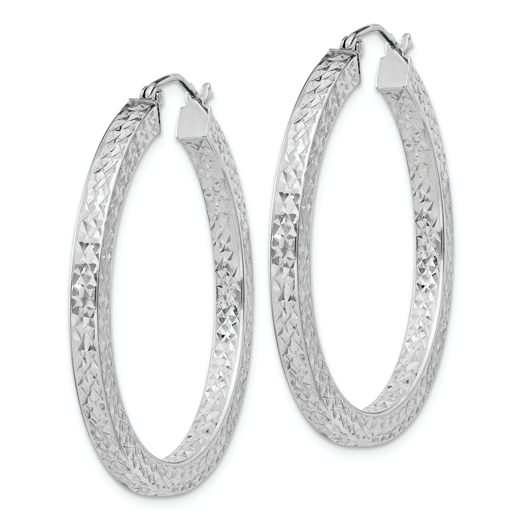 Lovely Rita's Earrings Sterling Silver D.C Square Tube Hoop Earrings