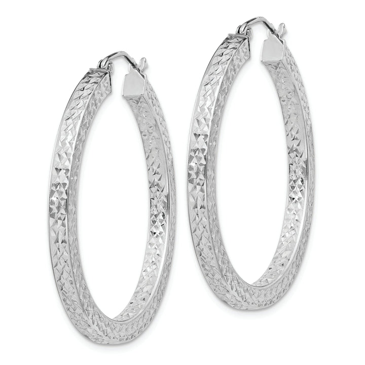 Lovely Rita's Earrings Sterling Silver D.C Square Tube Hoop Earrings
