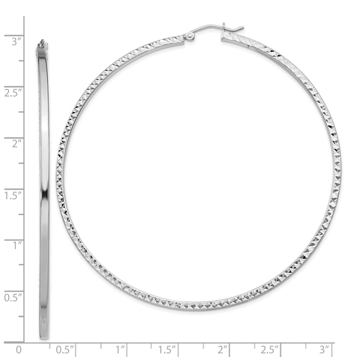 Lovely Rita's Earrings Sterling Silver D.C Square Tube Hoop Earrings