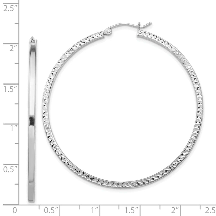 Lovely Rita's Earrings Sterling Silver D.C Square Tube Hoop Earrings