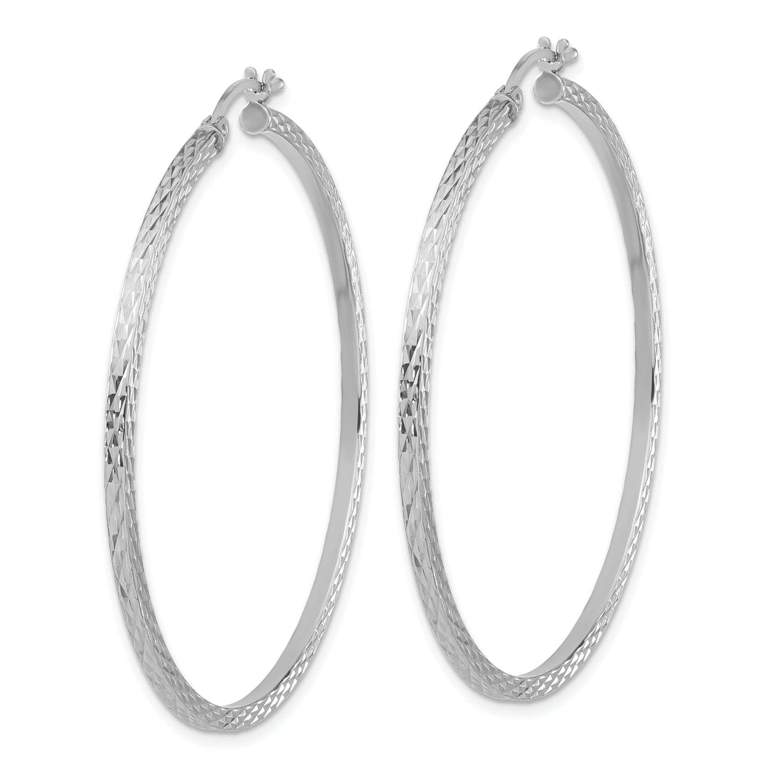 Lovely Rita's Earrings Sterling Silver D.C Square Tube Hoop Earrings