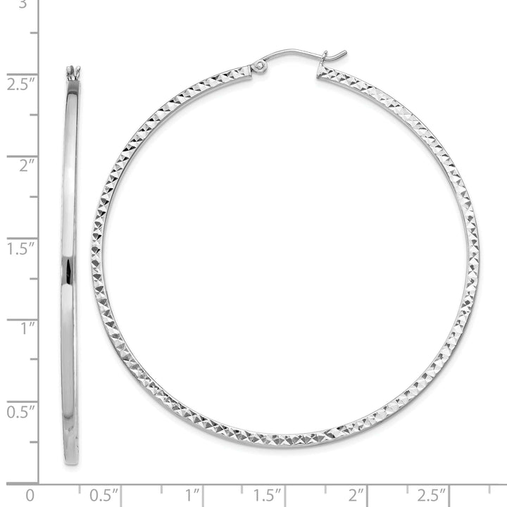 Lovely Rita's Earrings Sterling Silver D.C Square Tube Hoop Earrings