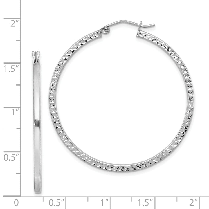 Lovely Rita's Earrings Sterling Silver D.C Square Tube Hoop Earrings