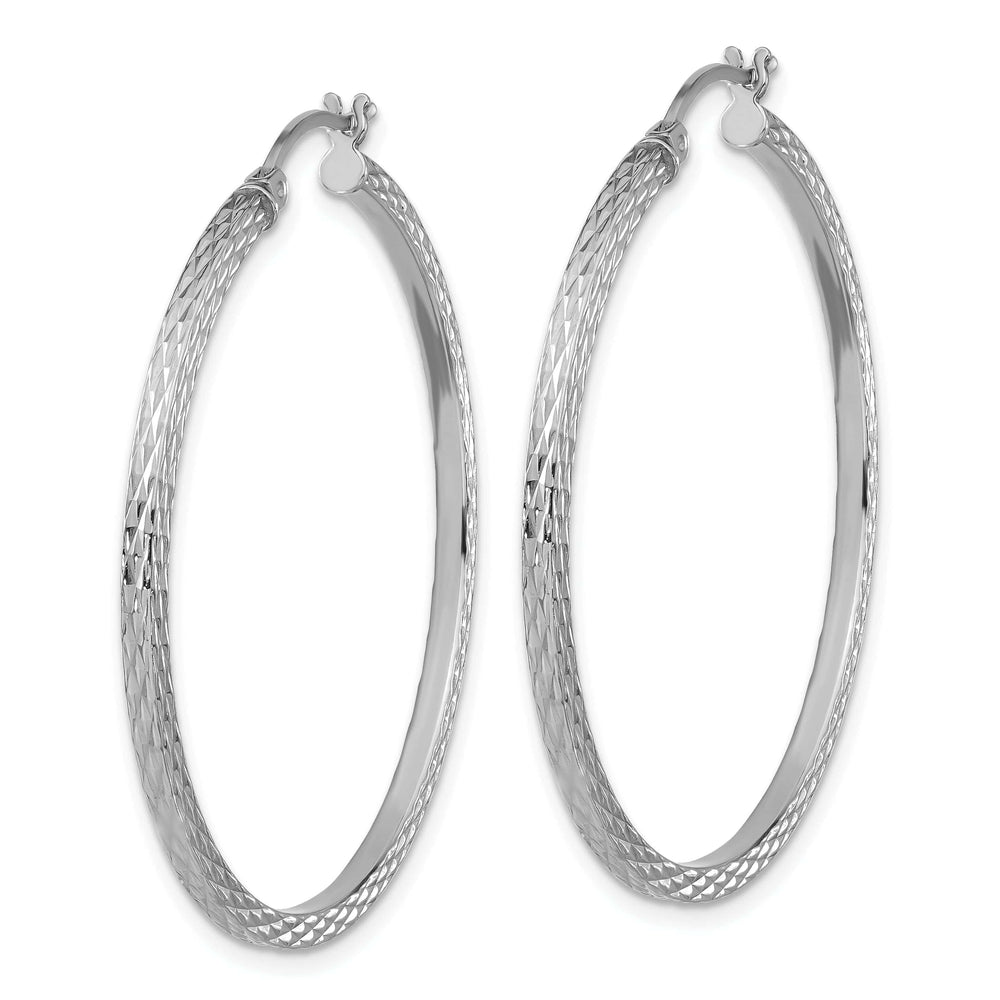 Lovely Rita's Earrings Sterling Silver D.C Square Tube Hoop Earrings