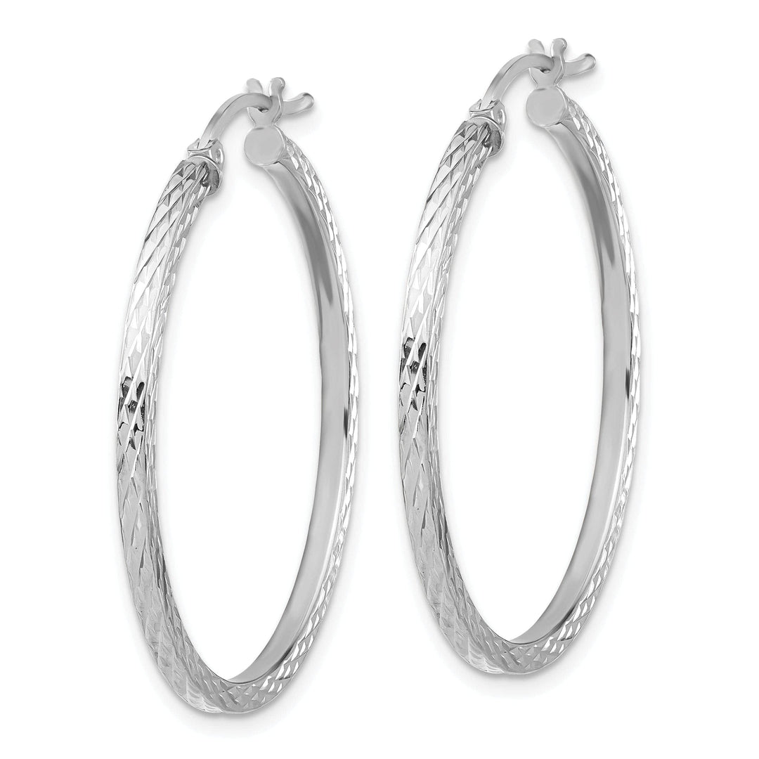 Lovely Rita's Earrings Sterling Silver D.C Square Tube Hoop Earrings