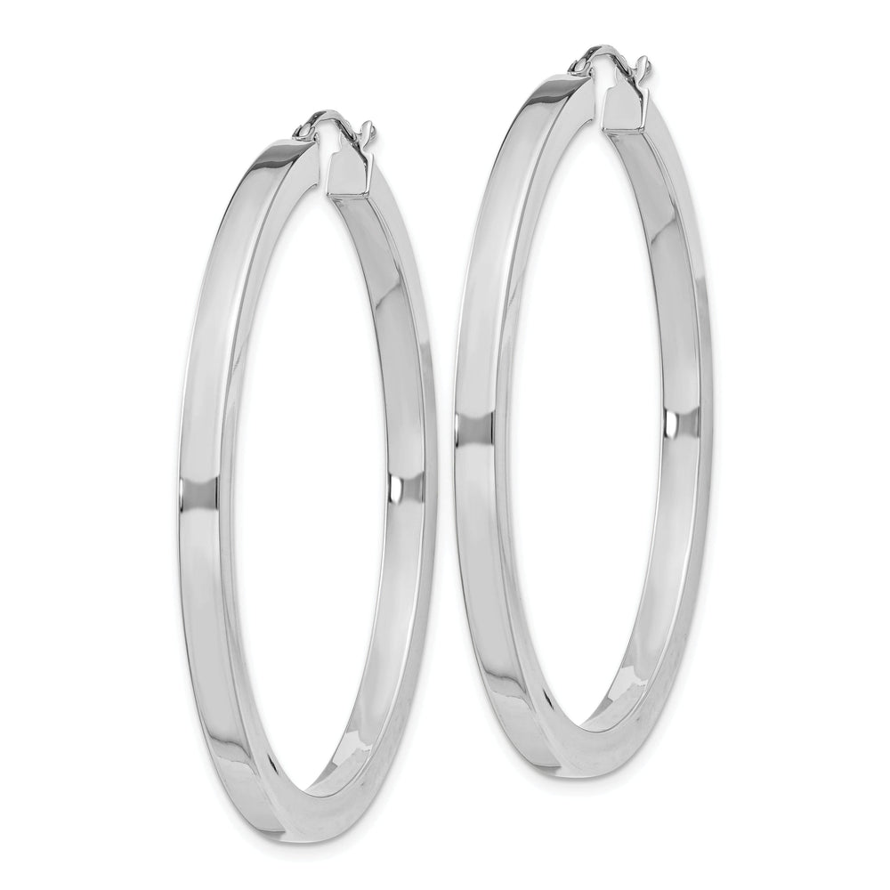 Lovely Rita's Earrings Sterling Silver D.C Square Tube Hoop Earrings