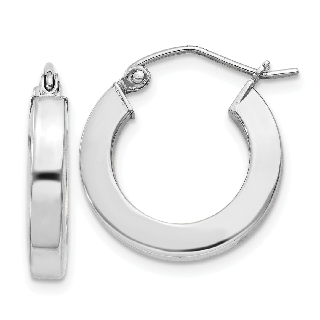 Lovely Rita's Earrings Sterling Silver D.C Square Tube Hoop Earrings