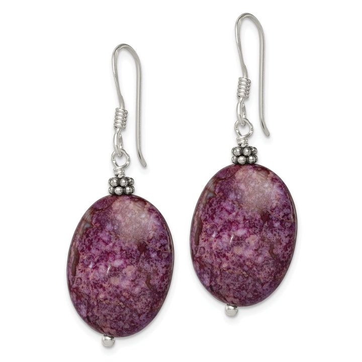 Lovely Rita's Earrings Sterling Silver Dark Charoite Drop Earrings