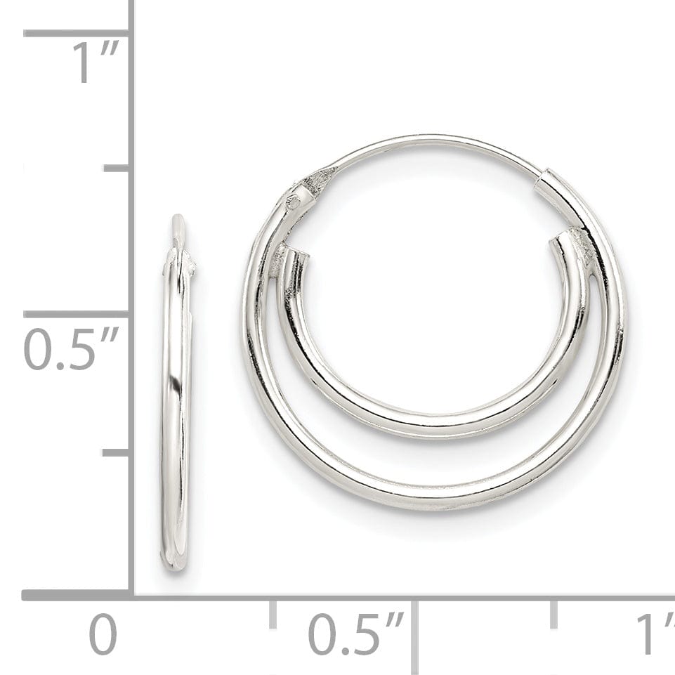 Lovely Rita's Earrings Sterling Silver Double Hoop Earrings