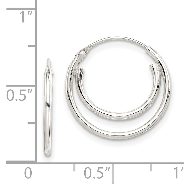 Lovely Rita's Earrings Sterling Silver Double Hoop Earrings