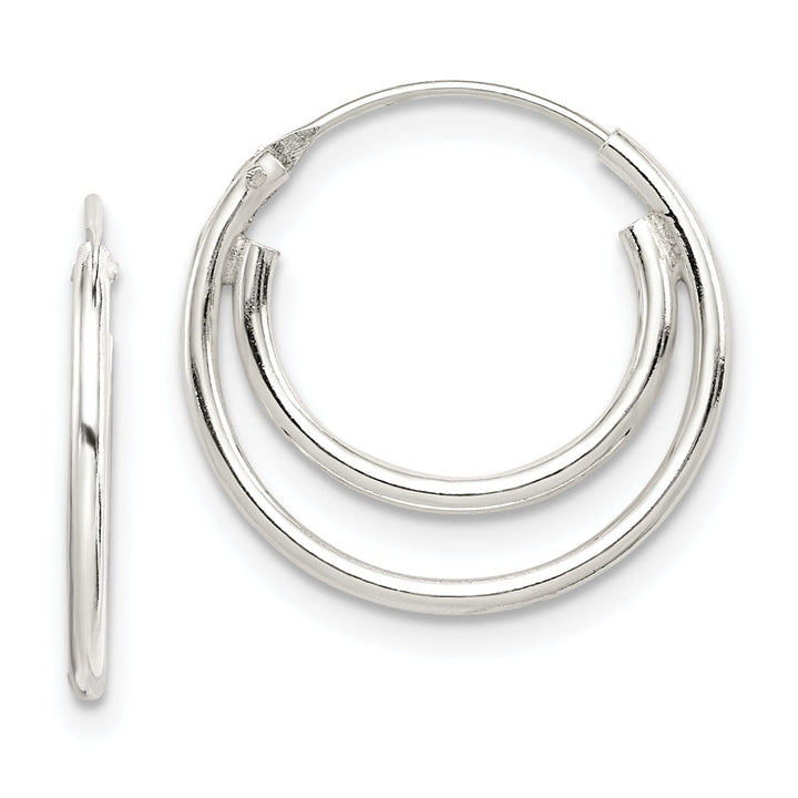 Lovely Rita's Earrings Sterling Silver Double Hoop Earrings
