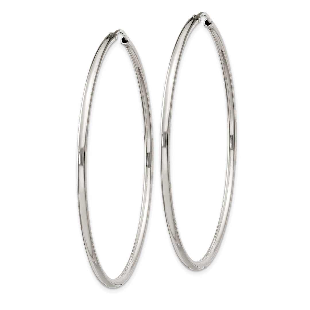 Lovely Rita's Earrings Sterling Silver Endless Hoop Earrings 2mmx55mm