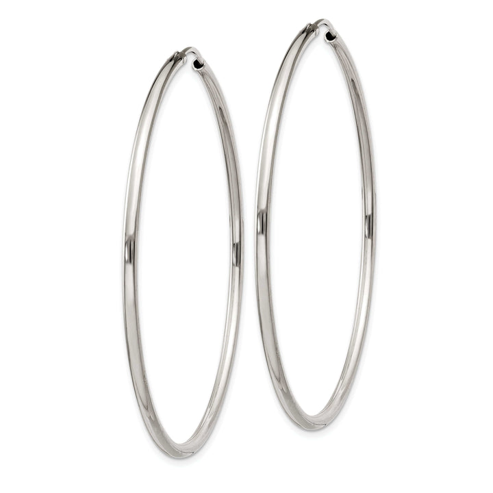 Lovely Rita's Earrings Sterling Silver Endless Hoop Earrings 2mmx55mm