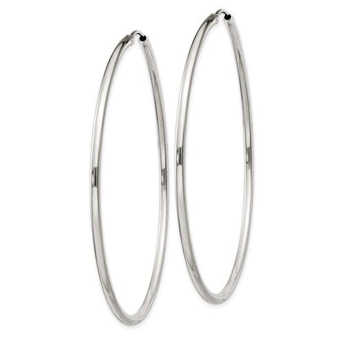 Lovely Rita's Earrings Sterling Silver Endless Hoop Earrings 2mmx60mm