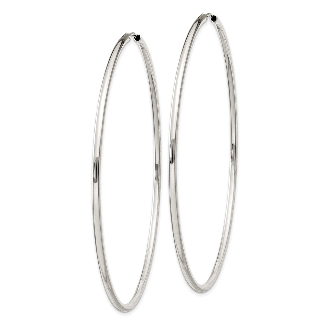Lovely Rita's Earrings Sterling Silver Endless Hoop Earrings 2mmx70mm