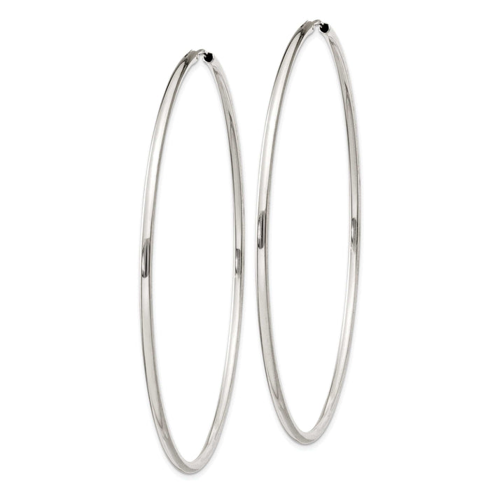 Lovely Rita's Earrings Sterling Silver Endless Hoop Earrings 2mmx70mm