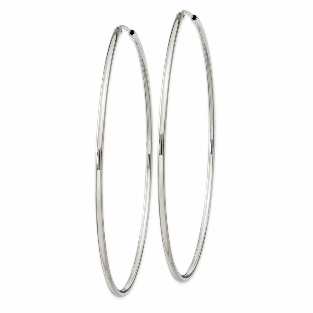 Lovely Rita's Earrings Sterling Silver Endless Hoop Earrings 2mmx80mm
