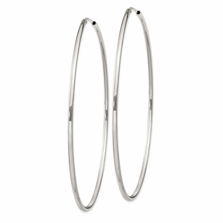 Lovely Rita's Earrings Sterling Silver Endless Hoop Earrings 2mmx80mm