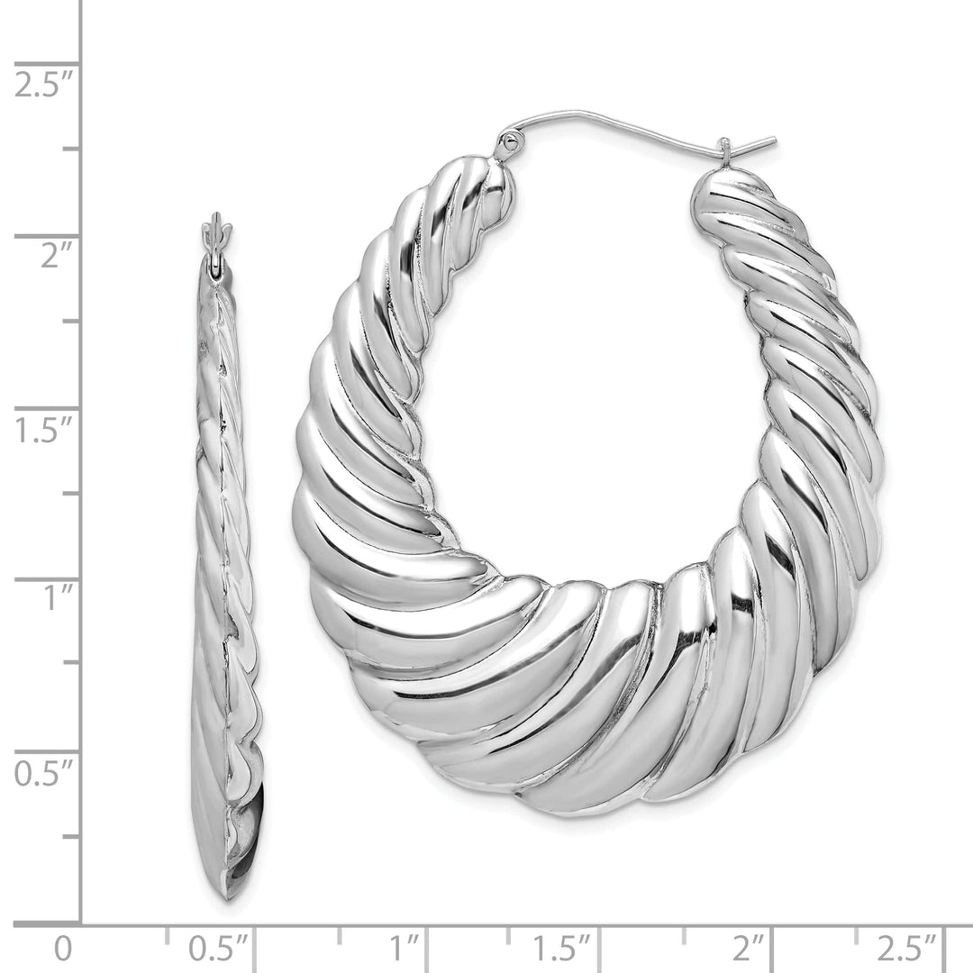 Lovely Rita's Earrings Sterling Silver Fancy Hoop Earrings