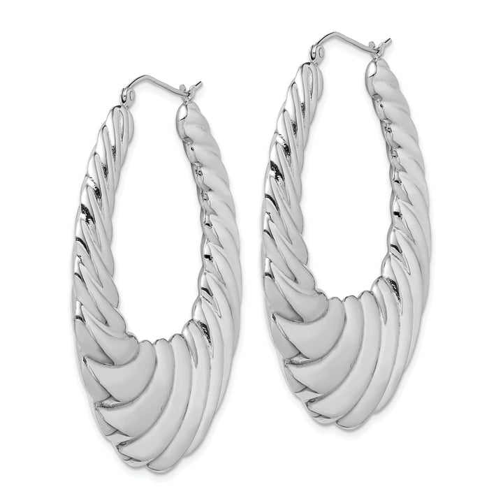 Lovely Rita's Earrings Sterling Silver Fancy Hoop Earrings
