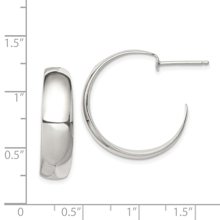 Lovely Rita's Earrings Sterling Silver Fancy Hoop Earrings