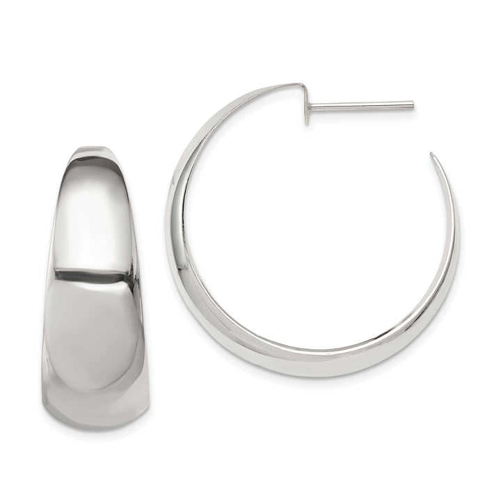 Lovely Rita's Earrings Sterling Silver Fancy Hoop Earrings