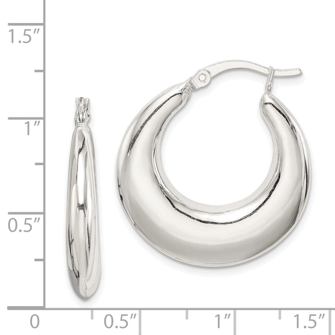 Lovely Rita's Earrings Sterling Silver Fancy Hoop Earrings