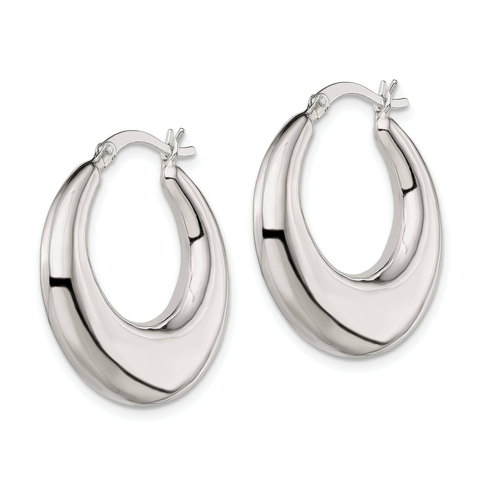 Lovely Rita's Earrings Sterling Silver Fancy Hoop Earrings