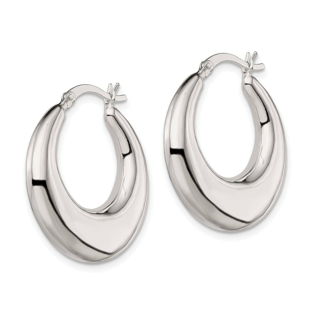 Lovely Rita's Earrings Sterling Silver Fancy Hoop Earrings