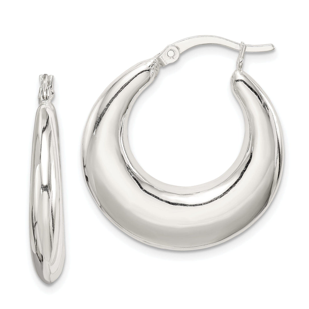 Lovely Rita's Earrings Sterling Silver Fancy Hoop Earrings