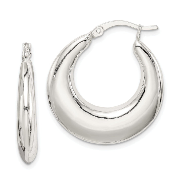 Lovely Rita's Earrings Sterling Silver Fancy Hoop Earrings