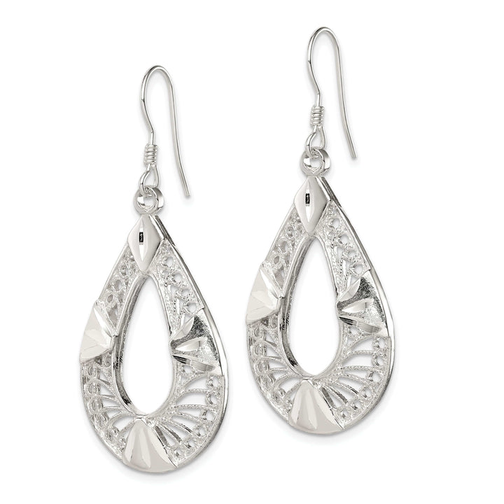Lovely Rita's Earrings Sterling Silver Filigree Dangle Hook Earrings